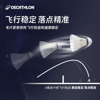 迪卡侬羽毛球鹅毛比赛训练用球12只装球PERFLYFSC930鹅毛77速 2396683 迪卡侬羽毛球鹅毛比赛训练用球12只装球PERFLYFSC930鹅毛77速 2396683