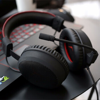 联想(Lenovo)拯救者 Thunder Y480有线游戏耳机头戴式专业电竞耳麦 带线控USB耳机 黑色