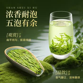 山水西湖龙井特级250g2026新茶明前头采绿茶叶礼盒装春茶嫩芽送礼领导长辈