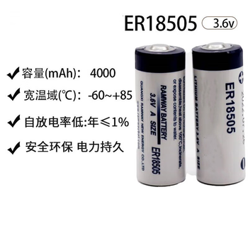 正鑫远 ER18505锂电池3.6V智能IC卡水表流量计PLC工控仪器锂电池平头（裸电池）（2个）