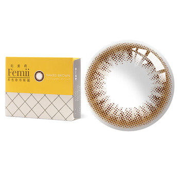 妃蜜莉femii 进口美瞳彩色隐形眼镜日抛 1片装 清新巧棕 400度