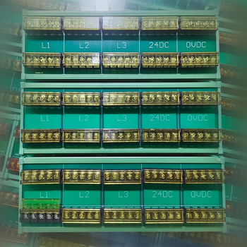 正鑫远 3相24V绿色电线连接器接线端子排接线板导轨模块继电器模组端子台