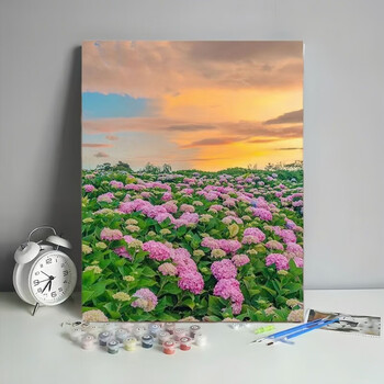 油彩画 数字油画2025新款diy手工油彩画涂色风景丙烯画装饰手绘挂画蝴蝶