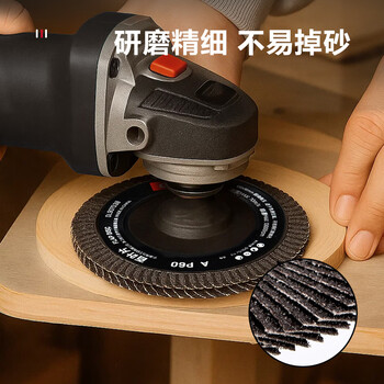得力（deli）角磨机百叶片百叶轮打磨片瓷砖打磨片磨光片金刚石磨片80网盖10片