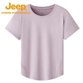 JEEP吉普女式短袖T恤衫J522084502红豆粉尺码可选M-9XL下单备注尺码