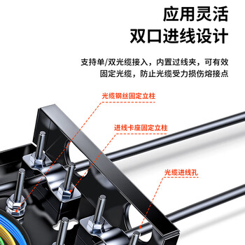 博扬（BOYANG） BY-4SC+ 4口桌面式光纤终端盒满配 单模尾纤光缆熔接盒 电信级壁挂接续盒 
