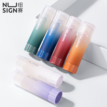纽赛（NUSIGN）固体胶棒高粘度固体胶水无甲醛儿童胶棒高颜值ACR果冻胶棒高粘顺滑 21g颜色随机NS147