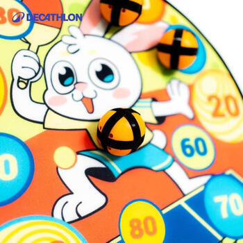 迪卡侬（DECATHLON）儿童户外亲子吸盘球乒乓活力兔含3球均码-4913881