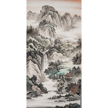 水墨画 山水画 雪舟 破墨山水図 ジークレーポスター