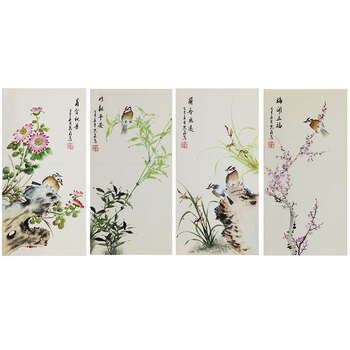 手绘梅兰竹菊价格报价行情- 京东