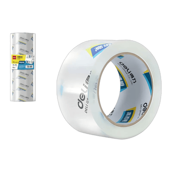 得力得力高品质透明封箱胶带48mm*100y*50um(6卷/筒)
