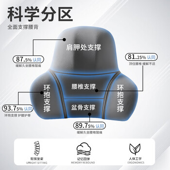 京冇腰靠腰部靠垫久坐护腰神器腰枕办公室靠背腰托座椅头枕加装护颈枕