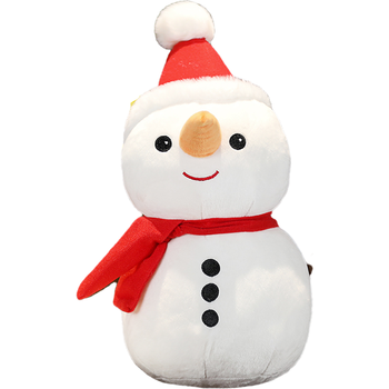 节礼物毛绒玩具儿童送女生布娃娃玩偶平安夜礼品 可爱萌圣诞小雪人 50