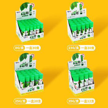 纸世界（JONG IE NARA） 35g JONG IE NARA韩国进口固体胶棒 南韩办公透明胶棒35g（12支装）