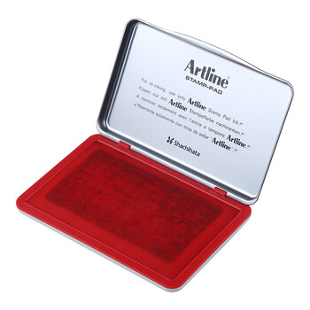 旗牌（Shachihata）Artline办公财务会计速干快干水性印泥橡胶章通用印台67*106mm大号红色EHJ-33C数码全网低价