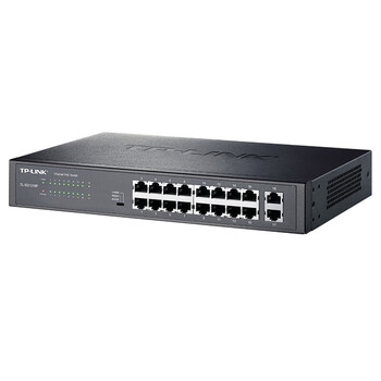 普联（TP-LINK）千兆网线供电集线器分流器大功率PoE供电以太网非网管交换机 TL-SG1218P 18口全千兆180W