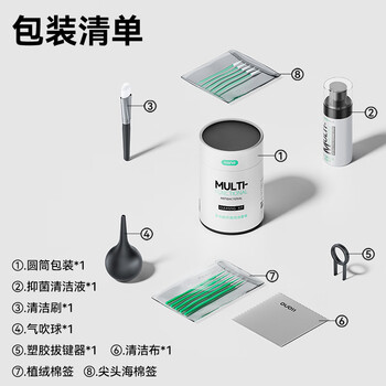 绿巨能（llano）笔记本屏幕电脑清洁套装适用苹果Mac显示器液晶电视屏幕清洗剂手机耳机平板键盘清理灰尘工具