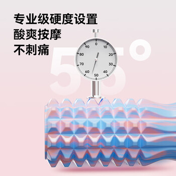 京东京造 泡沫轴实心滚轴健身放松肌肉瑜伽柱狼牙棒小腿按摩器滚筒海沫粉