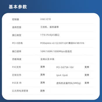 EB-LINKintel I210芯片PCI-E X1千兆单电口桌面台式机有线网卡服务器支持linux新旧随机发货