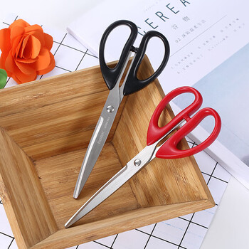 齐心剪刀剪子 加长剪刀180mm 颜色随机6个 B2716