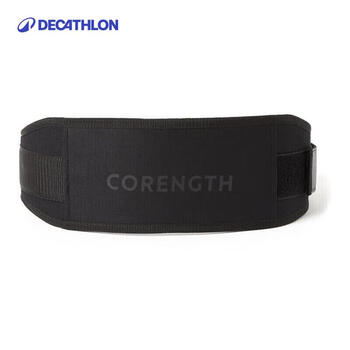 迪卡侬男深蹲硬拉专业运动护腰皮带训练助力带护腰带黑色XL/2XL-4333015