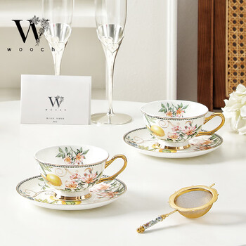 物取（WOOCH）柠檬系列对杯碟礼盒装新婚礼物送新人生日乔迁送礼高颜值咖啡杯