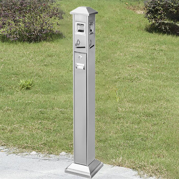 KUK不锈钢烟灰柱烟头灭烟垃圾桶酒店大堂立式户室外公共吸烟区烟蒂柱