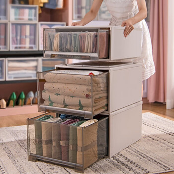 欧拉象 OLA XIANG收纳盒抽屉式塑料家用衣服透明衣柜收纳箱衣物储物盒床头整理柜子