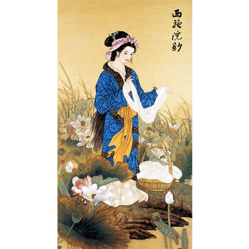 中国 四大美人　西施 貴妃 貂蟬 昭君 美人図　掛け軸　4本セット 人物絵 中国 四大美人 西施 貴妃 貂蟬 昭君 美人図 掛け軸 4本セット 人物絵