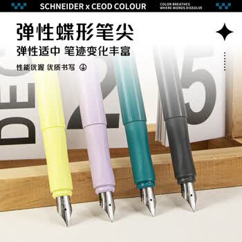 施耐德钢笔学生成人练字笔三四年级书写办公签字墨水笔EF尖 开学季 卡乐-岩石灰168721