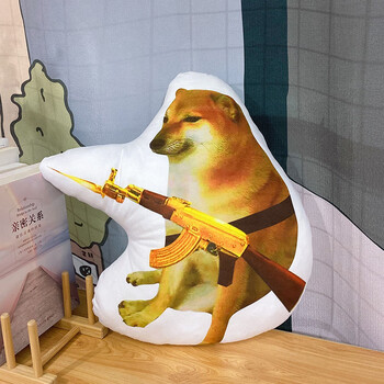 黄金回旋cheems修勾柴犬玩偶doge表情暖手抱枕popo猫沙雕礼物男生 拿