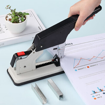 齐心【5盒】钢制厚层订书钉 可订140页 1000枚/盒(23/17) B3033-X