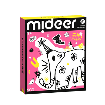 MiDeer儿童手绘纹身贴宝宝原创贴纸挂件防水贴纸基础版-女孩款生日礼物