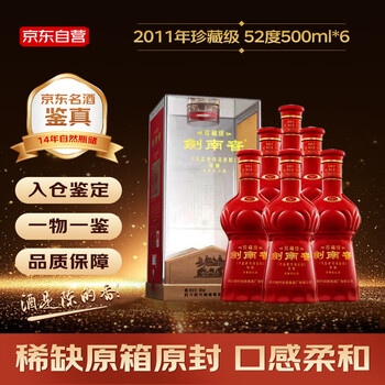 剣南春（剑南春） 珍蔵級（珍藏级） 500ml 52度 箱付き 袋付き 未開封 2020年产52度500ML珍藏级剑南春浓香型珍藏剑