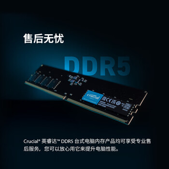 Crucial英睿达 16GB（8GB×2）套装 DDR5 4800频率 台式机内存条 美光（原镁光）原厂颗粒 AI电脑配件