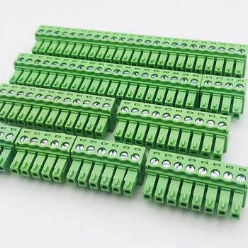 正鑫远插拔式绿色接线端子15EDGK3.81/3.5mm孔端插头铜阻燃连接器 8P 单插头;3.81（53个)