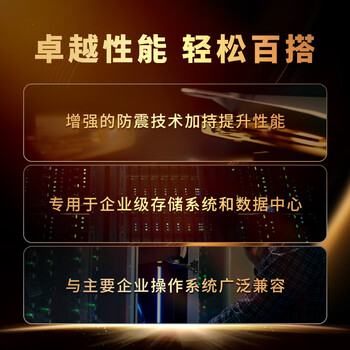 西部数据（WD）1TB 企业级机械硬盘 WD Gold 西数金盘 SATA 7200转128MB CMR垂直 服务器硬盘 3.5英寸WD1005VBYZ