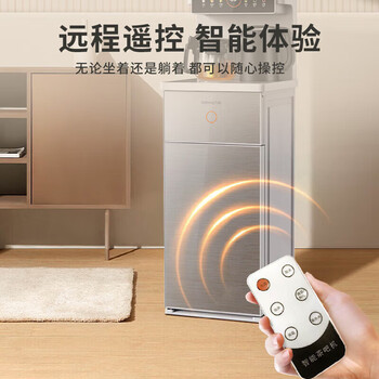 九阳（Joyoung）茶吧机 家用智能遥控立式下置式全自动上水饮水机桶装水温热茶吧机 彩屏双壶 JYW-WH300