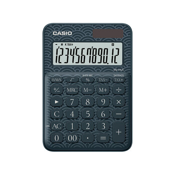 卡西欧（CASIO）60周年限定版桌面办公计算器12位数字显示太阳能双电源随心便携时尚高颜值海波蓝