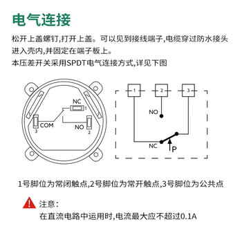 佰达特 压差开关空气微压差表压力表气体流量消防通风传感器压差计风压表 500-2500Pa(优质款)（2个）