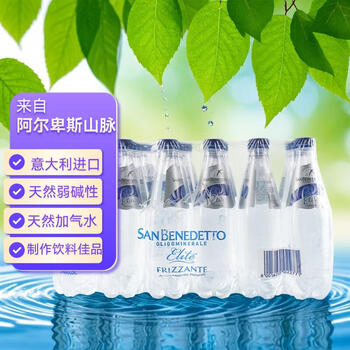 圣碧涛（SAN BENEDETTO）意大利 碳酸饮料500ml*24整箱天然加气水 气泡水阿尔卑斯山