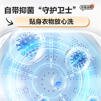 统帅（Leader）海尔出品波轮洗衣机全自动京东自营 10公斤家用 抗菌除螨 家电补贴@B100M958