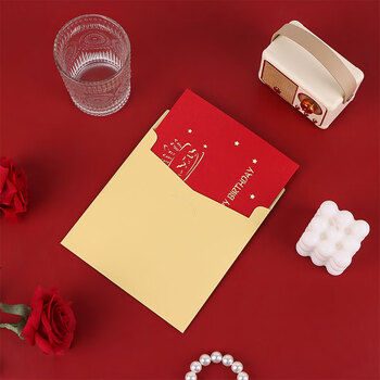 TaTanice生日蛋糕贺卡3d折叠diy发光高端心愿卡节日送朋友精致少女心高级感礼品小卡片礼品祝福员工