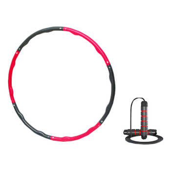 德玛珥（DEMARE）小腰精燃脂套装 有绳跳绳分段呼啦圈 易收纳DEM-TSQ01