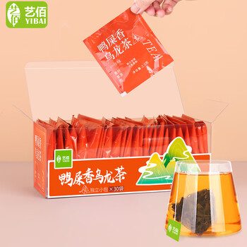 艺佰原叶鸭屎香单丛乌龙茶包柠檬茶办公小袋茶叶30袋泡茶75克