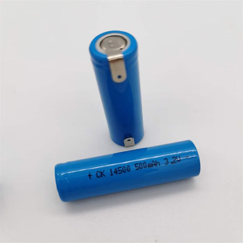 熙久阳 14500磷酸铁锂电池5号14500 3.2V 500 1000mAh ETC充电锂电池 蓝色500 带1.5插（5个） 