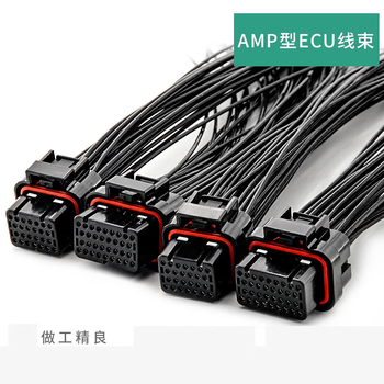 正鑫远  电气汽车线束接插件amp连接器 母插头34孔3卡槽弯针6437288-1