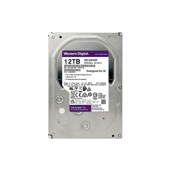 西部数据(WD)12TB监控级机械硬盘 WD Purple 西数紫盘pro SATA 7200转512MB CMR垂直AI技术 3.5英寸WD122PURP 西部数据(WD)12TB监控级机械硬盘 WD Purple 西数紫盘pro SATA 7200转512MB CMR垂直AI技术 3.5英寸WD122PURP