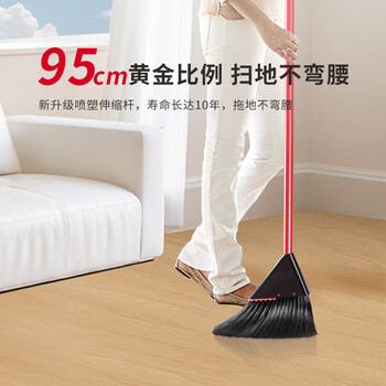 微力达德国三角长杆扫把软毛家用笤帚扫地神器扫帚卫生间扫水单个扫把