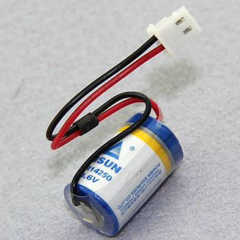 凯元达ER14250PLC电池3.6V仪表电池1/2AA台达PLC电池er14250h带插头（5个）